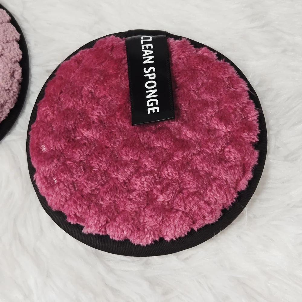MAANGE Reusable Makeup Remover Cleansing Sponges Set Washable Pads Pink Purple